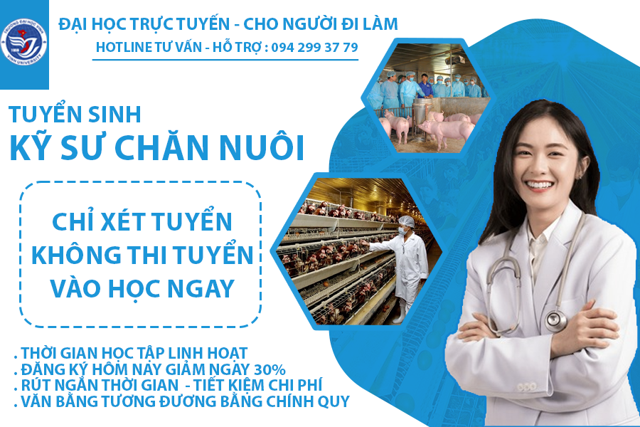 Đào tạo đại học kỹ sư chăn nuôi từ xa